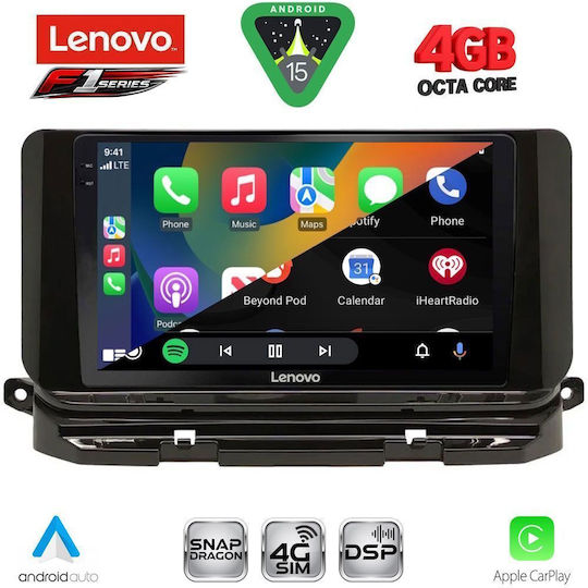 Lenovo Car Audio System for Skoda Octavia 2021 Bluetooth USB WiFi GPS Apple CarPlay Android Auto with 10" Touch Screen