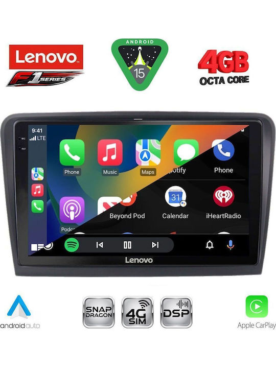 Lenovo Car Audio System for Skoda Superb 2008-2015 Bluetooth USB WiFi GPS Apple CarPlay Android Auto with 10" Touch Screen