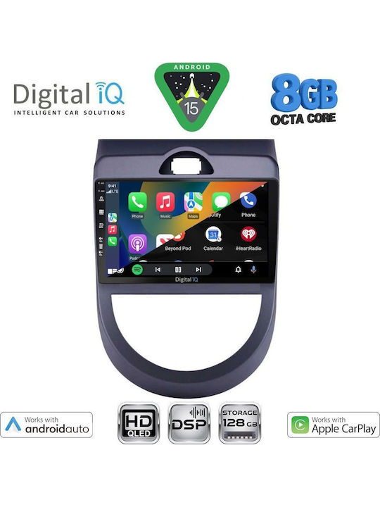 Digital IQ Auto-Audiosysteme für Kia Seele 2008-2013 (Bluetooth/USB/Eingebautes Wi-Fi / 3G/GPS/Apple CarPlay/Android Auto) mit Touchscreen 9 Zoll