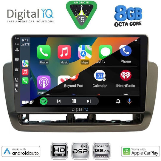 Digital IQ Car Audio System for Seat Ibiza 2012-2015 (Bluetooth/USB/WiFi/GPS/Apple CarPlay/Android Auto) with 9" Touch Screen