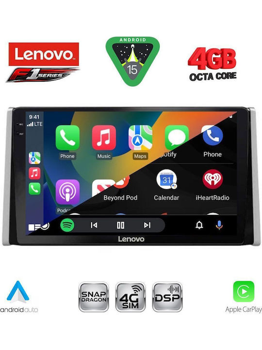 Lenovo Car Audio System for Toyota RAV 4 2019 (Bluetooth USB WiFi GPS Apple CarPlay Android Auto) with 10" Touch Screen