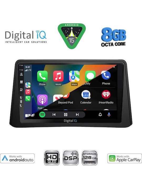 Digital IQ Car Audio System for Opel Mokka 2012-2015 (Bluetooth/USB/WiFi/GPS/Apple CarPlay/Android Auto) with 9" Touch Screen
