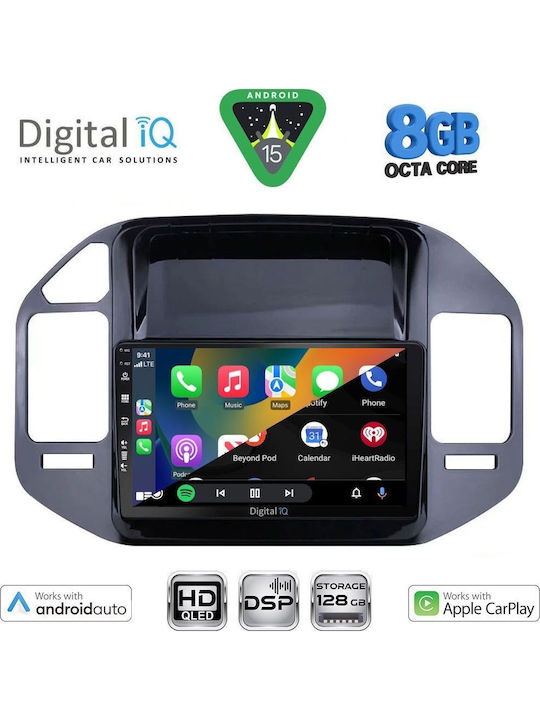 Digital IQ Car Audio System for Mitsubishi Pajero 1999-2006 Bluetooth USB WiFi GPS Apple CarPlay Android Auto with 9" Touch Screen
