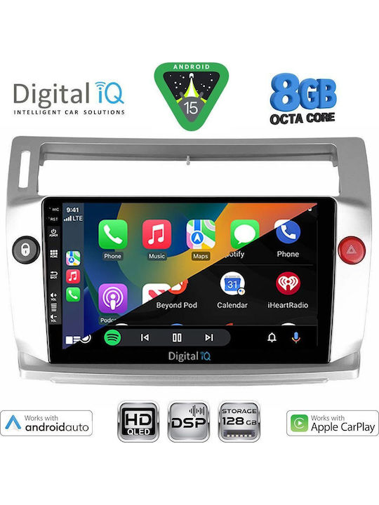 Digital IQ Car Audio System for Citroen C4 2004-2011 (Bluetooth/USB/WiFi/GPS/Apple CarPlay/Android Auto) with 9" Touch Screen