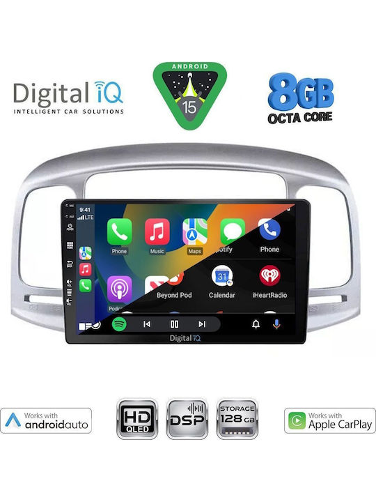 Digital IQ Car Audio System for Hyundai Accent 2005-2012 (Bluetooth/USB/WiFi/GPS/Apple CarPlay/Android Auto) with 9" Touch Screen