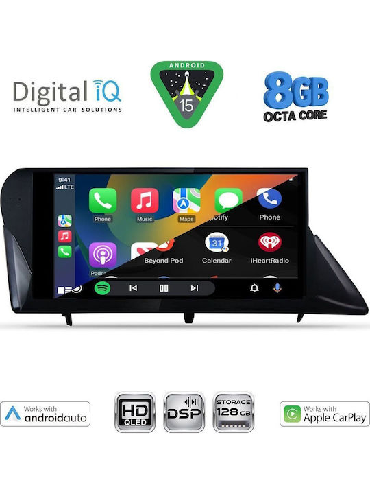 Digital IQ Car Audio System for Lexus RX 2009-2014 Bluetooth USB WiFi GPS Apple CarPlay Android Auto with 9" Touch Screen