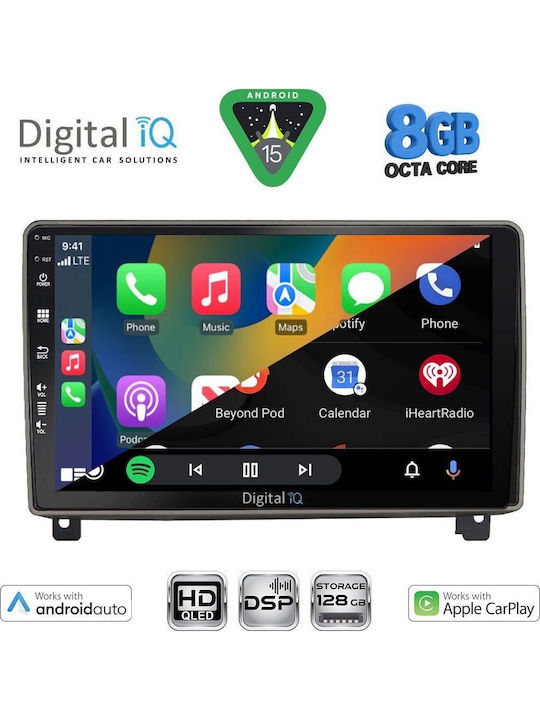 Digital IQ Car Audio System for Peugeot 407 2004-2011 Bluetooth USB WiFi GPS Apple CarPlay Android Auto with 9" Touch Screen