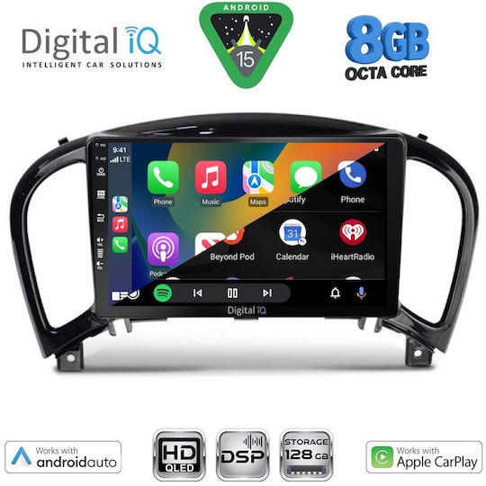 Digital IQ Ηχοσύστημα Αυτοκινήτου για Nissan Juke 2009-2020 (Bluetooth/USB/WiFi/GPS/Apple-Carplay/Android-Auto) με Οθόνη Αφής 9"