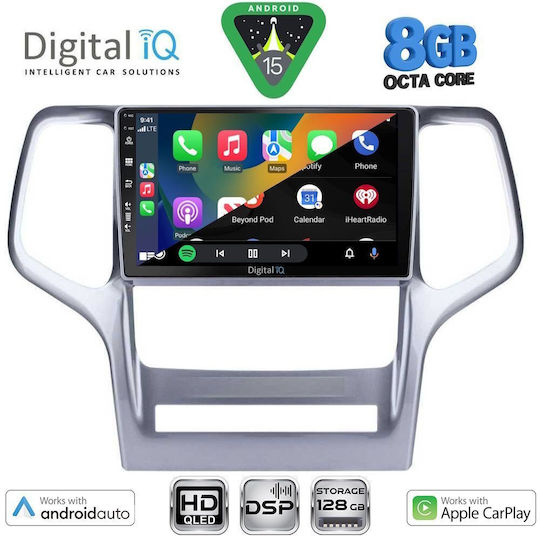 Digital IQ Car Audio System for Jeep Grand Cherokee 2011-2014 (Bluetooth/USB/WiFi/GPS/Apple CarPlay/Android Auto) with 9" Touch Screen