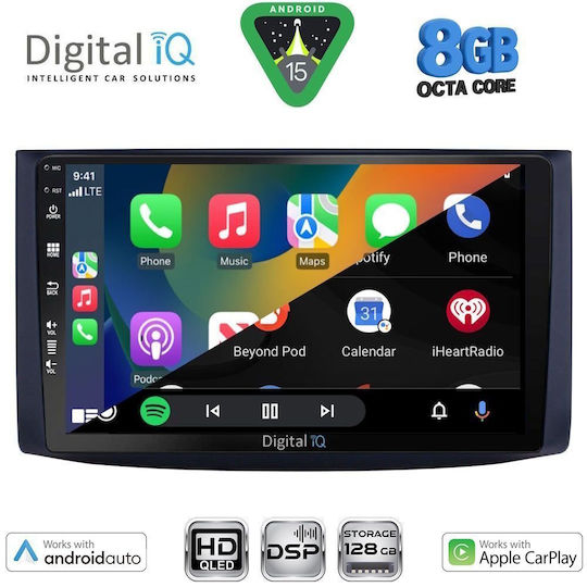 Digital IQ Car Audio System for Chevrolet Aveo 2006-2010 (Bluetooth/USB/WiFi/GPS/Apple CarPlay/Android Auto) with 9" Touch Screen