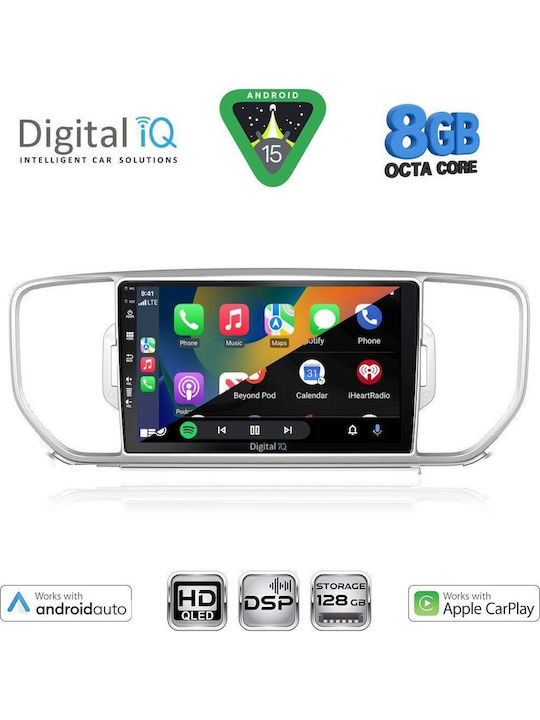 Digital IQ Car Audio System for Kia Sportage 2015-2018 Bluetooth USB WiFi GPS Apple CarPlay Android Auto with 9" Touch Screen