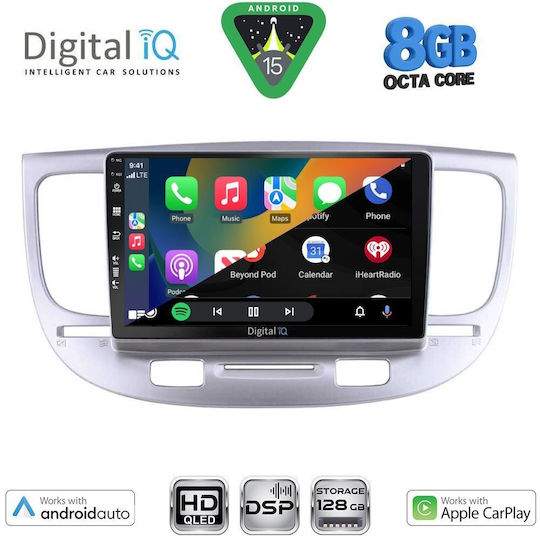 Digital IQ Car Audio System for Kia Rio 2005-2011 Bluetooth USB WiFi GPS Apple CarPlay Android Auto with 9" Touch Screen