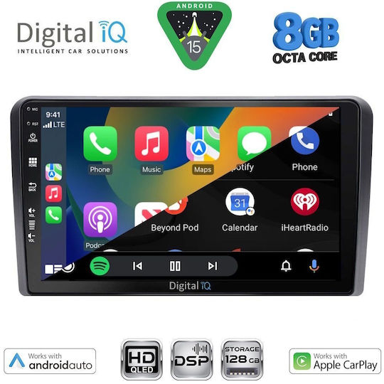 Digital IQ Car Audio System for Suzuki Vitara 2000-2005 Bluetooth USB WiFi GPS Apple CarPlay Android Auto with 9" Touch Screen