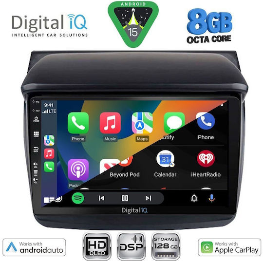 Digital IQ Ηχοσύστημα Αυτοκινήτου για Mitsubishi L200 2006-2015 (Bluetooth/USB/WiFi/GPS/Apple-Carplay/Android-Auto) με Οθόνη Αφής 9"