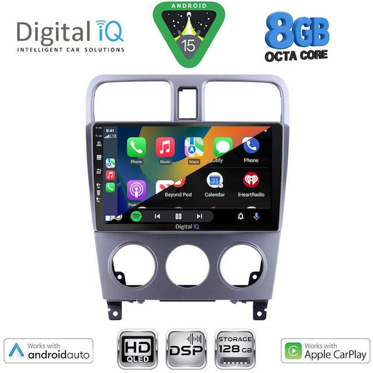 Digital IQ Car Audio System for Subaru Forester 2002-2008 Bluetooth USB WiFi GPS Apple CarPlay Android Auto with 9" Touch Screen