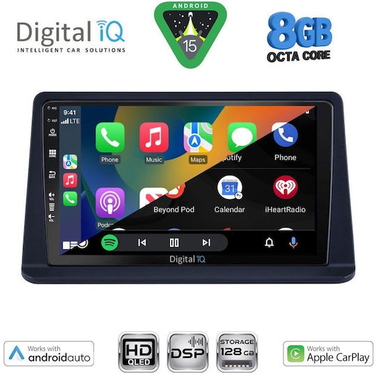 Digital IQ Car Audio System for Mitsubishi Pajero 1999-2006 Bluetooth USB WiFi GPS Apple CarPlay Android Auto with 9" Touch Screen