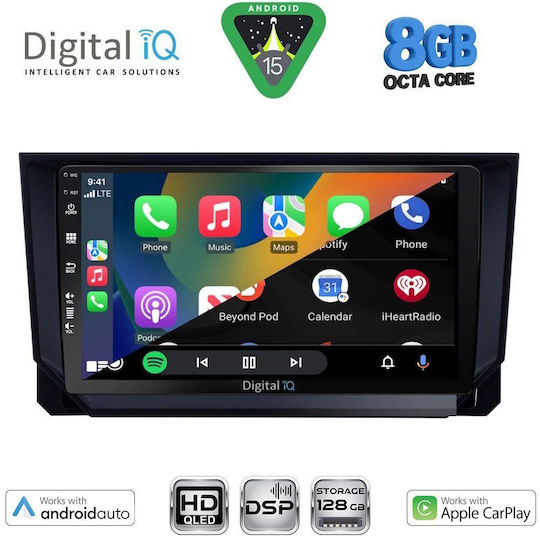 Digital IQ Ηχοσύστημα Αυτοκινήτου για Seat Arona / Ibiza 2018-2022 (Bluetooth/USB/WiFi/GPS/Apple-Carplay/Android-Auto) με Οθόνη Αφής 9"