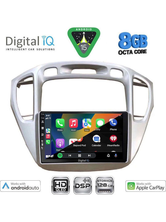 Digital IQ Car Audio System for Toyota Highlander 2002-2009 Bluetooth USB WiFi GPS Apple CarPlay Android Auto with 9" Touch Screen