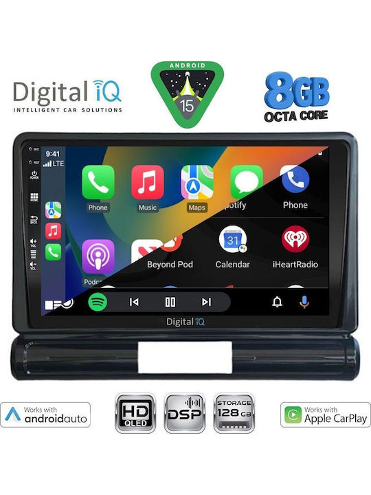 Digital IQ Car Audio System for Citroen C3 / DS3 2016 with Touch Screen 9" Digital IQ BXF 7093L_CPAA Bluetooth USB Wi-Fi GPS Apple CarPlay Android Auto