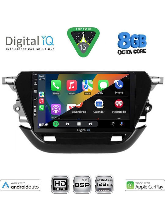 Digital IQ Car Audio System for Opel Corsa 2019-2023 Bluetooth USB Wi-Fi GPS Apple CarPlay Android Auto with 9 Inch Touch Screen DIGITAL IQ BXF 7487 CPAA