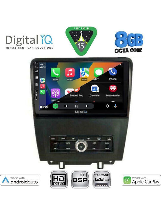 Digital IQ Car Audio System for Ford Mustang 2010-2015 Bluetooth USB WiFi GPS Apple CarPlay Android Auto with 9" Touch Screen
