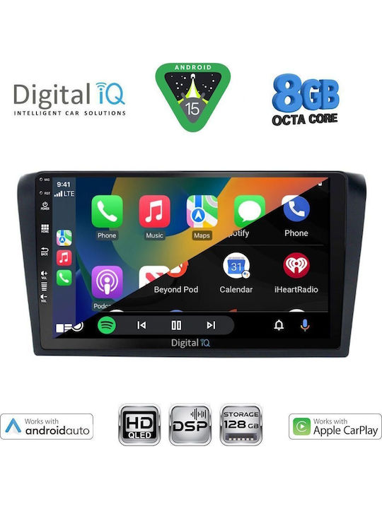 Digital IQ Car Audio System for Mazda 3 2003-2008 with Clima (Bluetooth/USB/WiFi/GPS/Apple CarPlay/Android Auto) with 9" Touch Screen