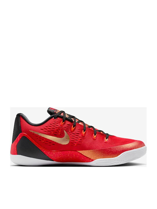 Kobe 9 EM Elite Low EM Protro "China" Low Basketball Shoes University Red / Metallic Gold / Black