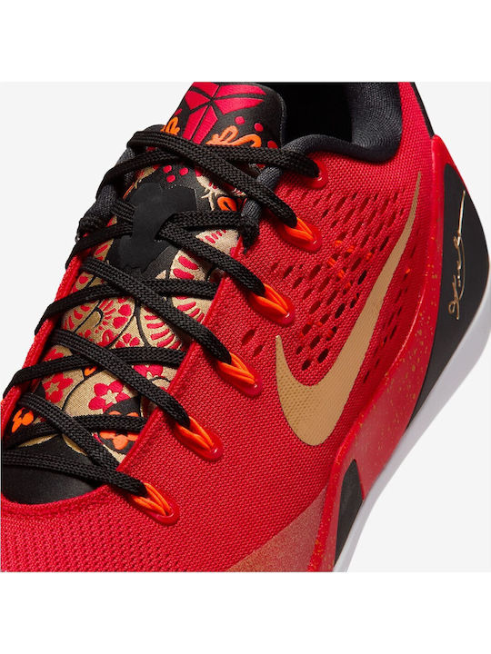Kobe 9 EM Elite Low EM Protro "China" Low Basketball Shoes University Red / Metallic Gold / Black