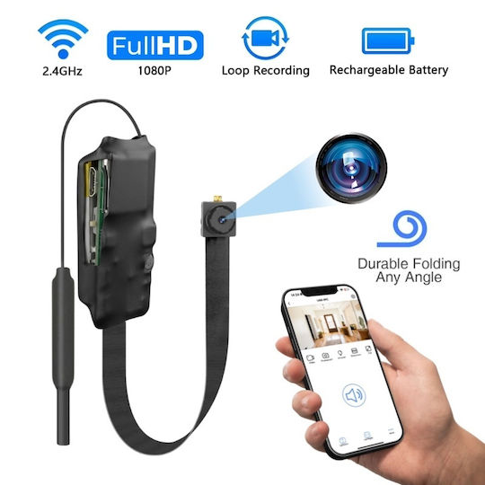 Крита Камера WiFi 1080p със Слот за Карта Памет