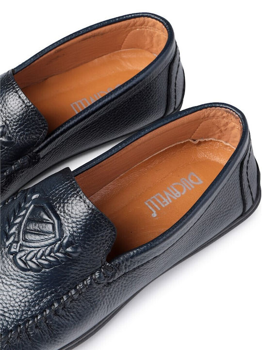 Leder Herren Mokassins in Blauen Farbe