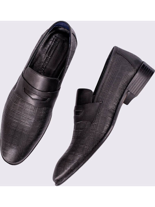 Leder Herren Mokassins in Schwarz Farbe