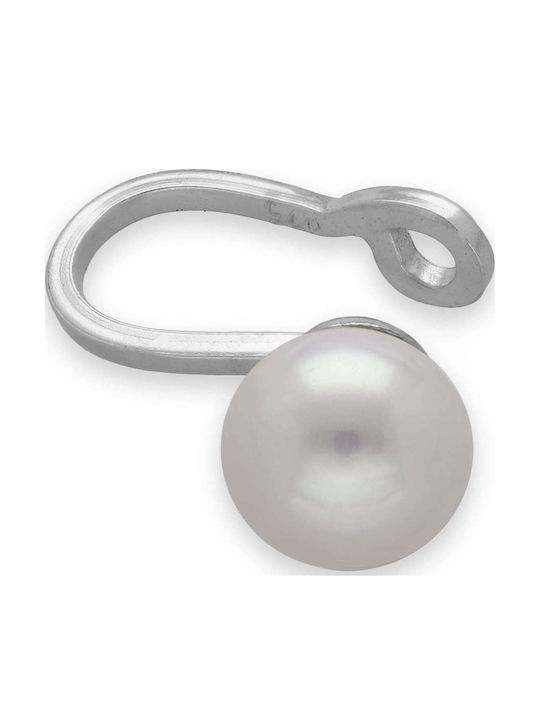 Ohrring Ear Cuff Pterygiou Perle Handgefertigt Vergoldetes Silber 925