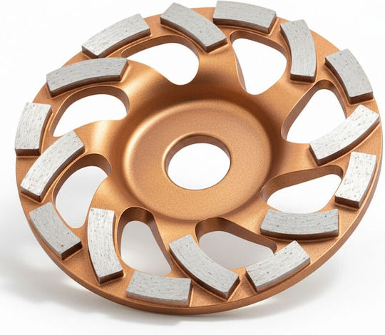Segmented Diamond Disc Concrete Grinding Zola 125 Mm Universal Arbor 22.2 Mm 5 Mm Diamond Layer Bronze