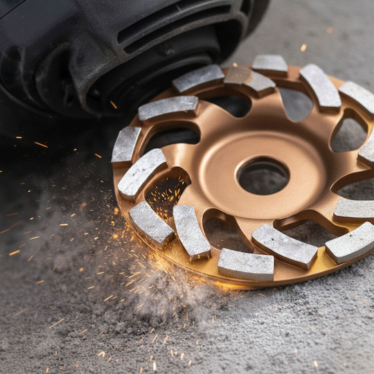 Segmented Diamond Disc Concrete Grinding Zola 125 Mm Universal Arbor 22.2 Mm 5 Mm Diamond Layer Bronze