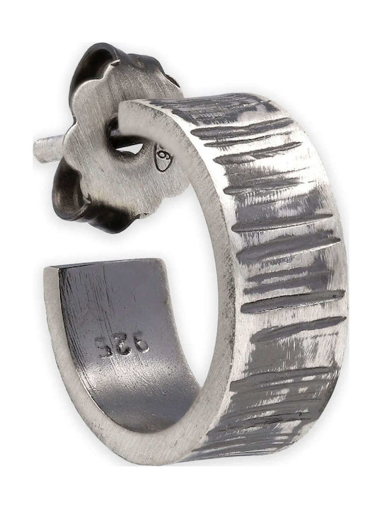 Herren Ohrhänger Ring Geschmiedet Handgefertigt Silber 925