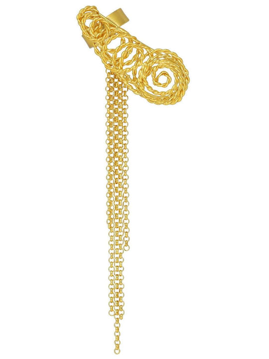 Σκουλαρίκι Ear Cuff Αλυσίδες Αριστερό Αυτί Χειροποίητο Ασήμι 925