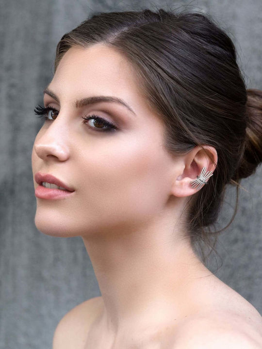 Обици Ear Cuff Лъчи Ръчно Изработени Сребро 925