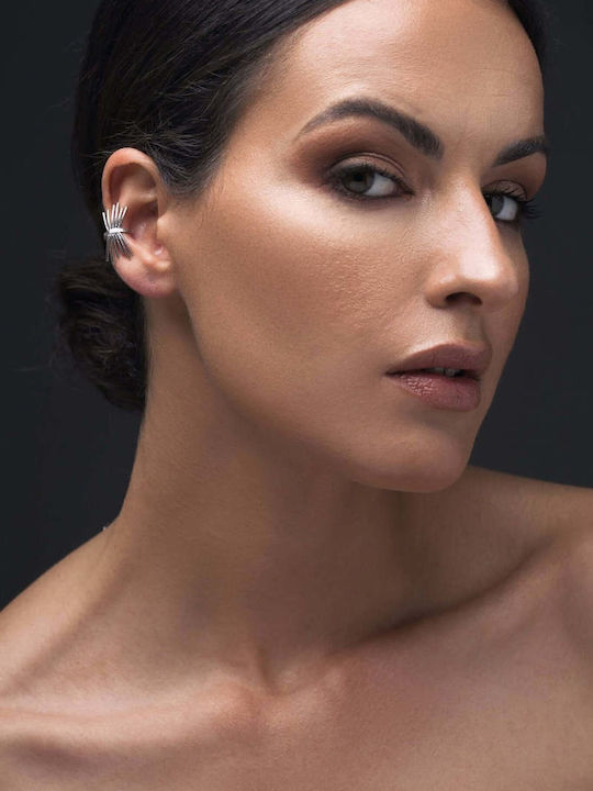 Обици Ear Cuff Лъчи Ръчно Изработени Сребро 925