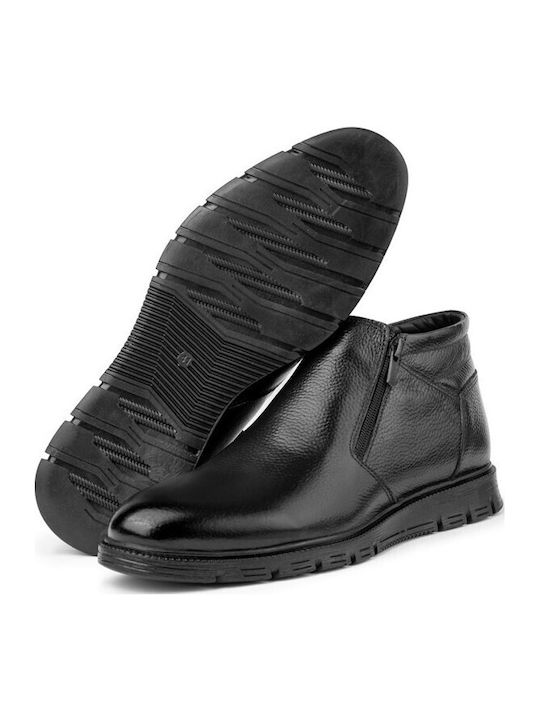Herrenstiefel Schwarz Leder