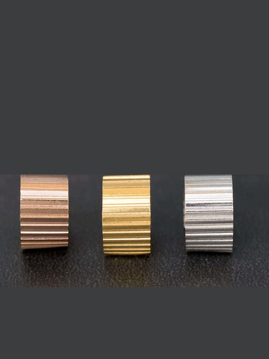 Ohrringe Ear Cuff Rändelungen Handgefertigt Roségold Vergoldetes Silber 925