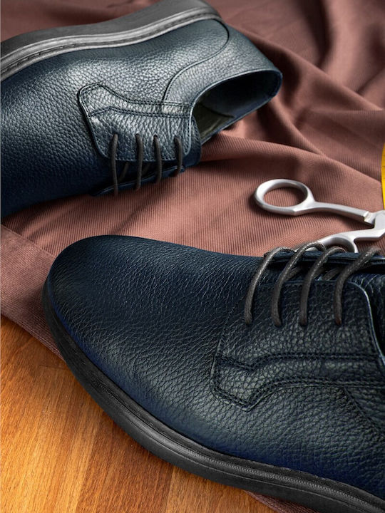 Leder Herren Freizeitschuhe Blau