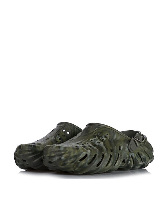 Crocs Marbled Holzschuhe Dusty Olive