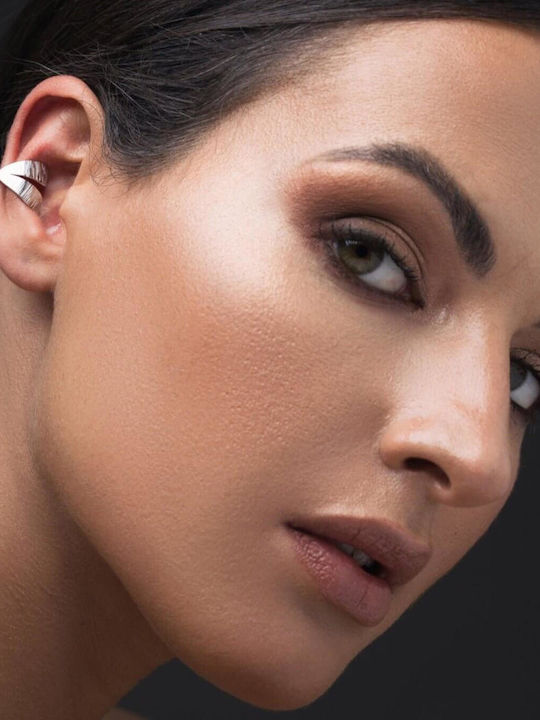 Обица Ear Cuff Пеперуда Розова Позлатена Сребърна 925