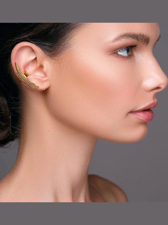 Ohrring Ear Cuff Bögen Rechts Ohr Handgefertigt Rosa Vergoldet Silber 925