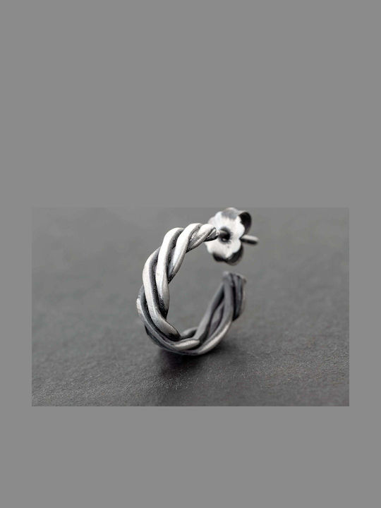 Ohrringe Ohrhänger Huggie Drehbarer Draht Handgefertigt Silber 925