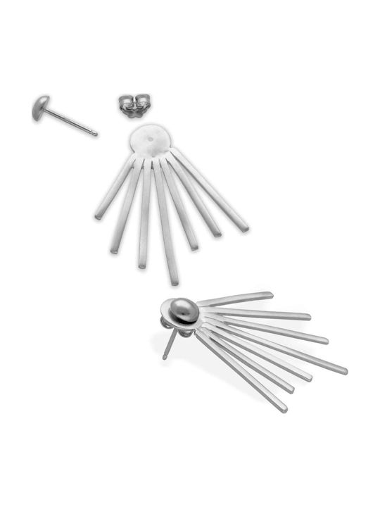 Ohrringe Jackets Strahlen Handgefertigt Rosa Vergoldet Silber 925