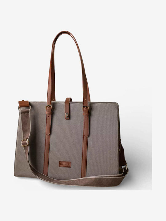 Fabric Women's Briefcase Beige