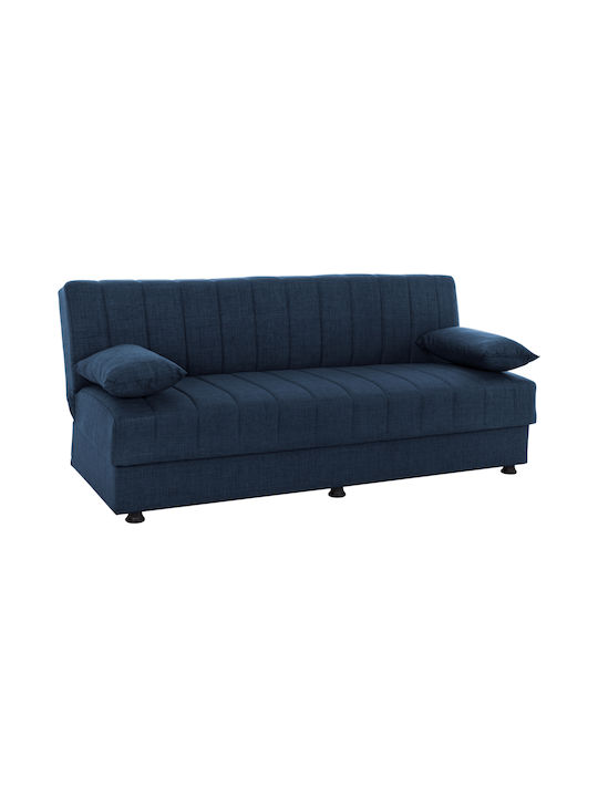 Andri Dreisitzer Sofa Bett Mit Stauraum Blau 180x72x77cm