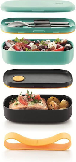 Lekue Mittagsboxen Set Türkis 2Stücke