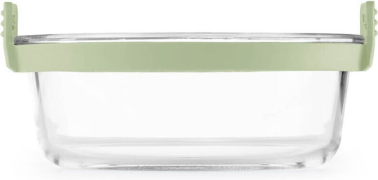 Lekue Cutie De Prânz Din Sticlă Verde 20.5x19.5cm